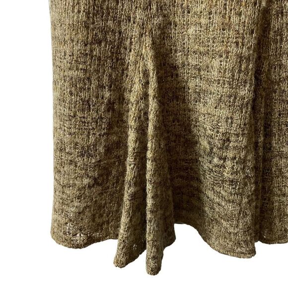 Lafayette 148 New York Metallic Brown Gold Tweed Flare Skirt Size 8 - Picture 7 of 12